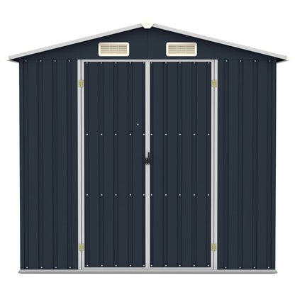 Garden Shed Anthracite 205x129x183 cm Galvanised Steel