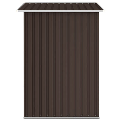 Garden Shed Brown 205x129x183 cm Galvanised Steel