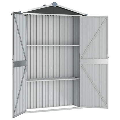 Garden Shed Anthracite 116x45x175 cm Galvanised Steel