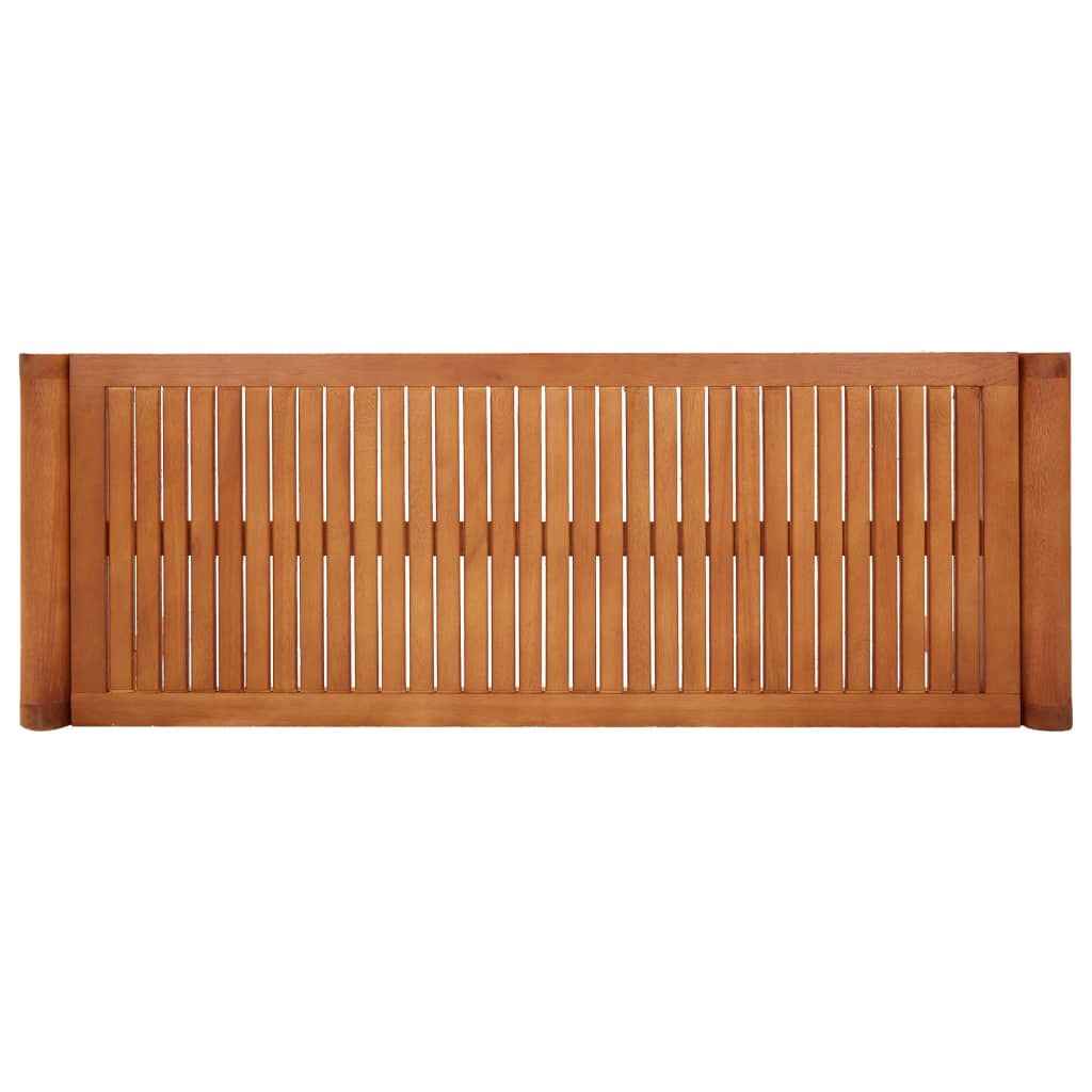 Bench | Natural Wood | Solid Eucalyptus Wood | 2-Seater | Durable
