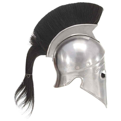 286120 vidaXL Greek Warrior Helmet Antique Replica LARP Silver Steel