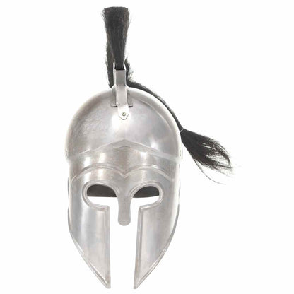 286120 vidaXL Greek Warrior Helmet Antique Replica LARP Silver Steel