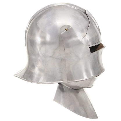 286220 vidaXL Medieval Knight Helmet Antique Replica LARP Silver Steel