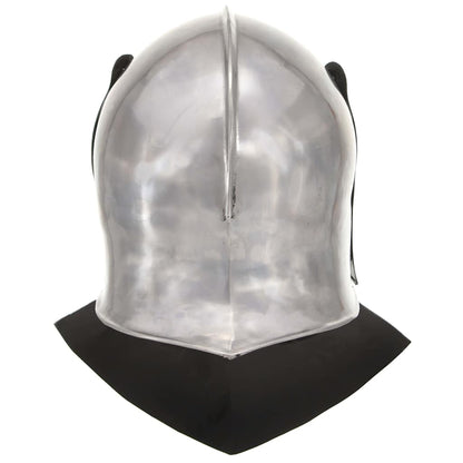 286220 vidaXL Medieval Knight Helmet Antique Replica LARP Silver Steel