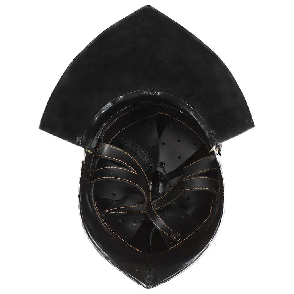 286220 vidaXL Medieval Knight Helmet Antique Replica LARP Silver Steel