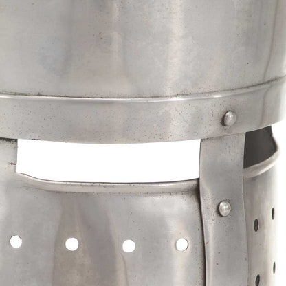 286221 vidaXL Medieval Knight Helmet Antique Replica LARP Silver Steel