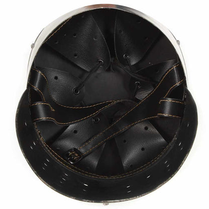 286221 vidaXL Medieval Knight Helmet Antique Replica LARP Silver Steel