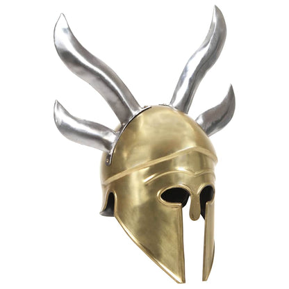 286223 vidaXL Greek Warrior Helmet Antique Replica LARP Brass Steel