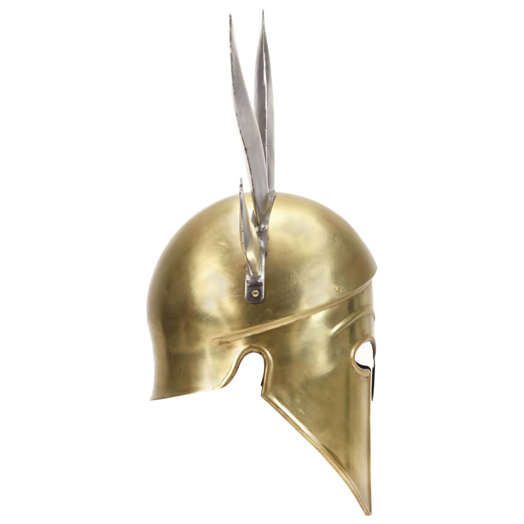 286223 vidaXL Greek Warrior Helmet Antique Replica LARP Brass Steel
