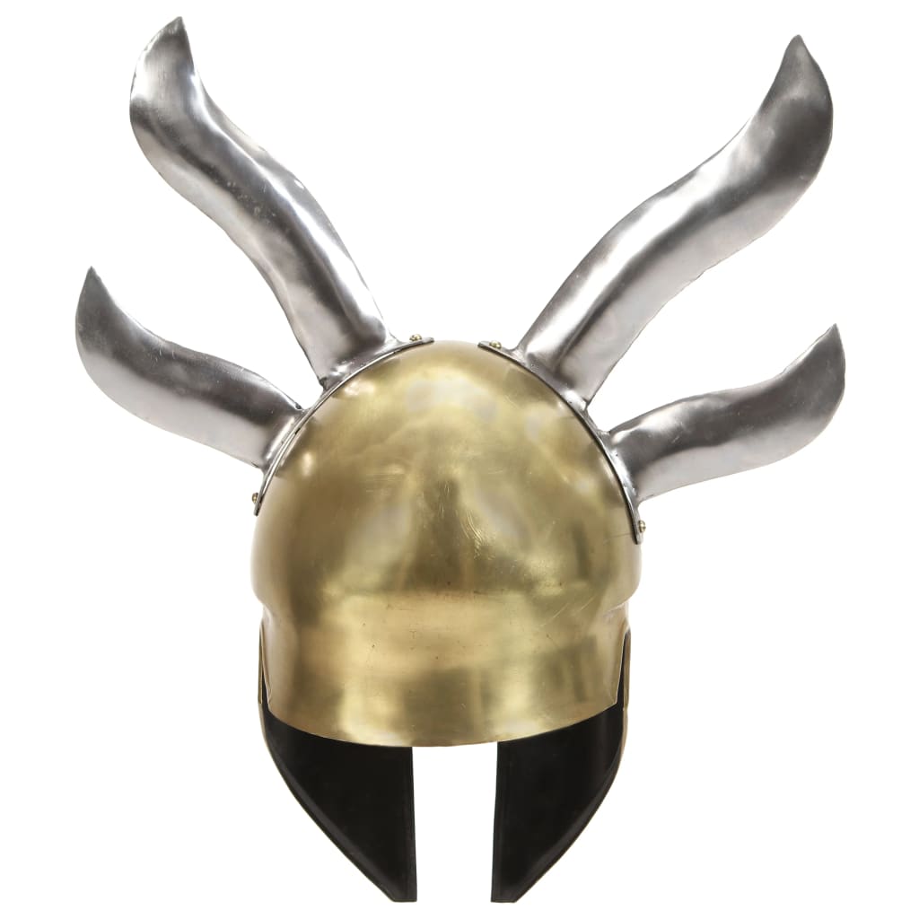 286223 vidaXL Greek Warrior Helmet Antique Replica LARP Brass Steel