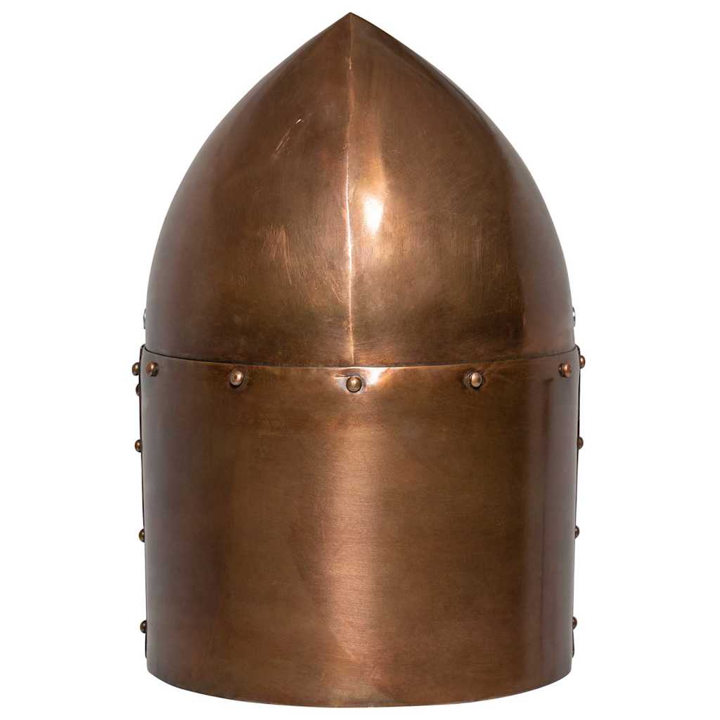 286225 vidaXL Medieval Knight Helmet Antique Replica LARP Copper Steel