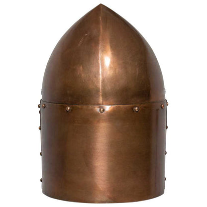 286225 vidaXL Medieval Knight Helmet Antique Replica LARP Copper Steel