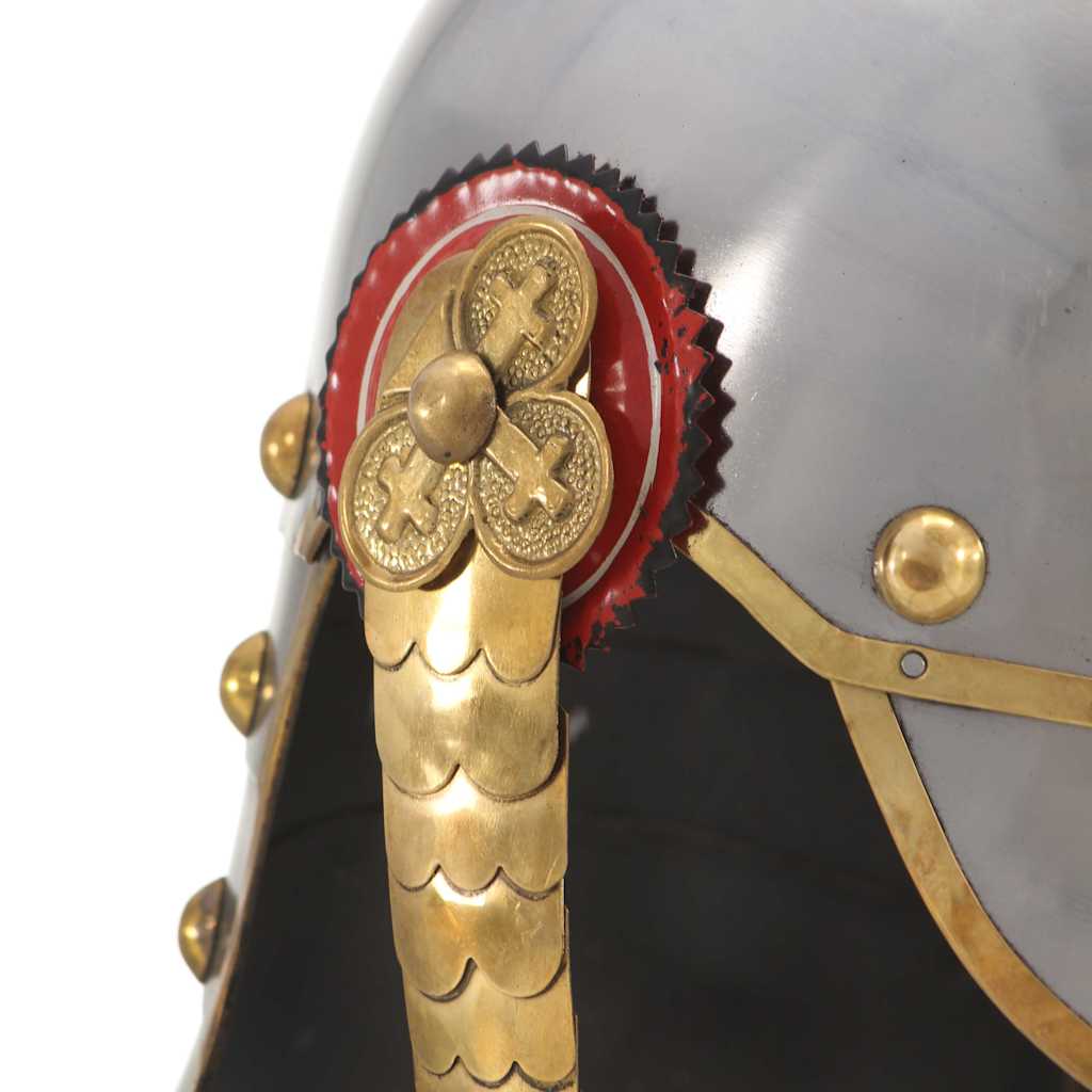 German Prussian Helmet Antique Replica LARP Silver Steel