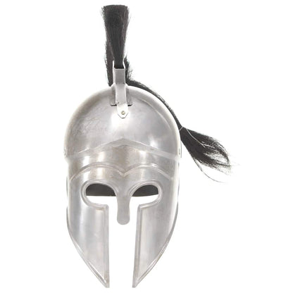 286229 vidaXL Greek Warrior Helmet Antique Replica LARP Silver Steel