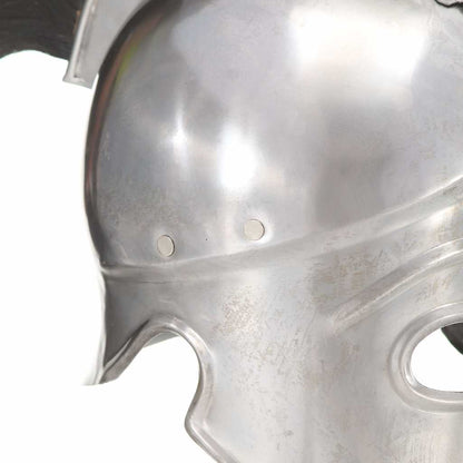 286229 vidaXL Greek Warrior Helmet Antique Replica LARP Silver Steel