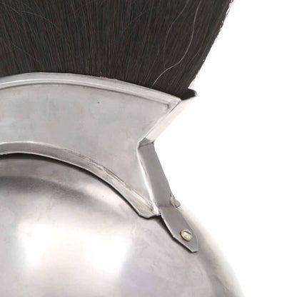 286229 vidaXL Greek Warrior Helmet Antique Replica LARP Silver Steel