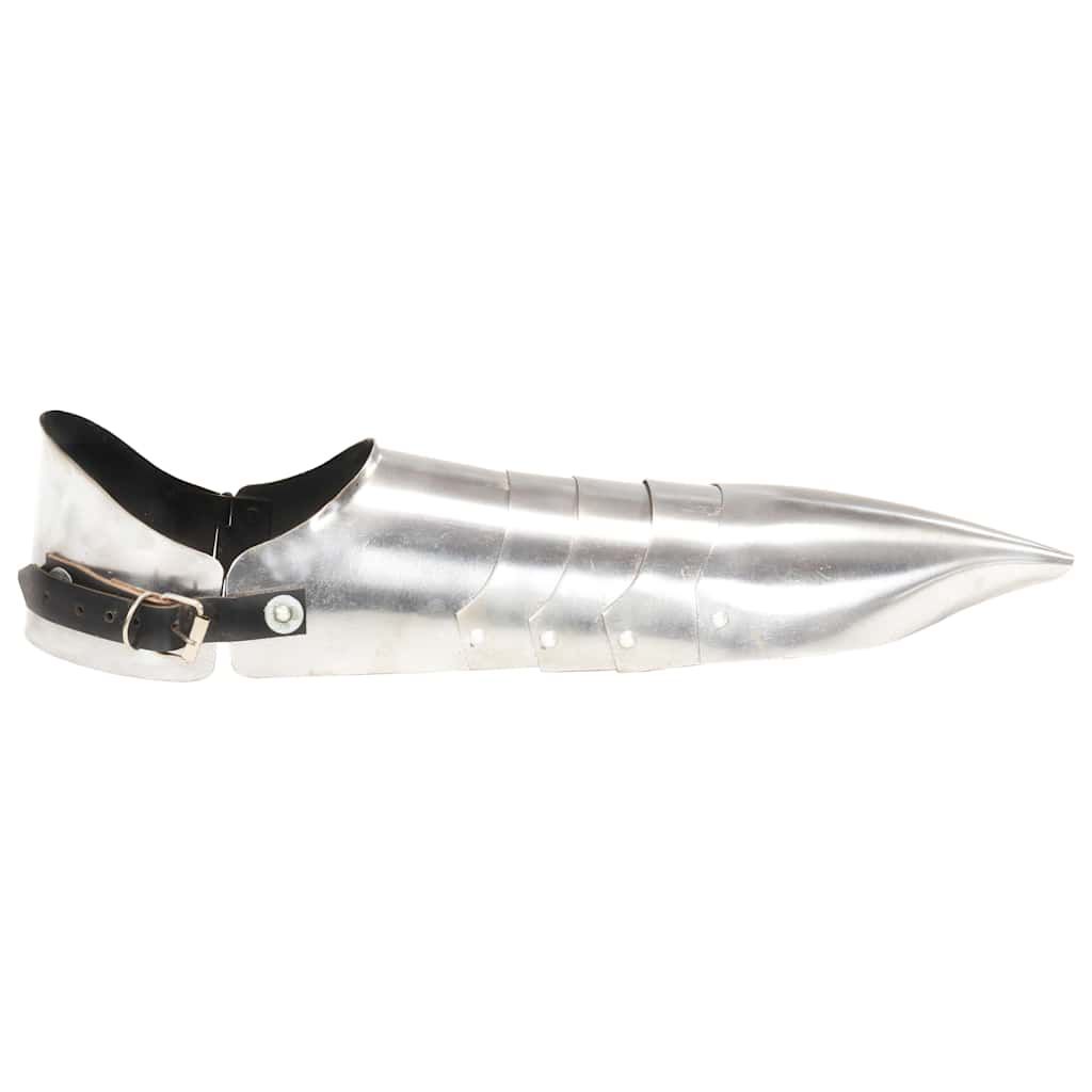 286238 vidaXL Medieval Knight Armour Sabatons Replica LARP Silver steel