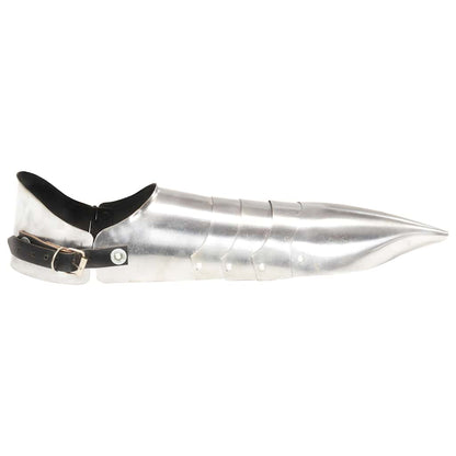 286238 vidaXL Medieval Knight Armour Sabatons Replica LARP Silver steel