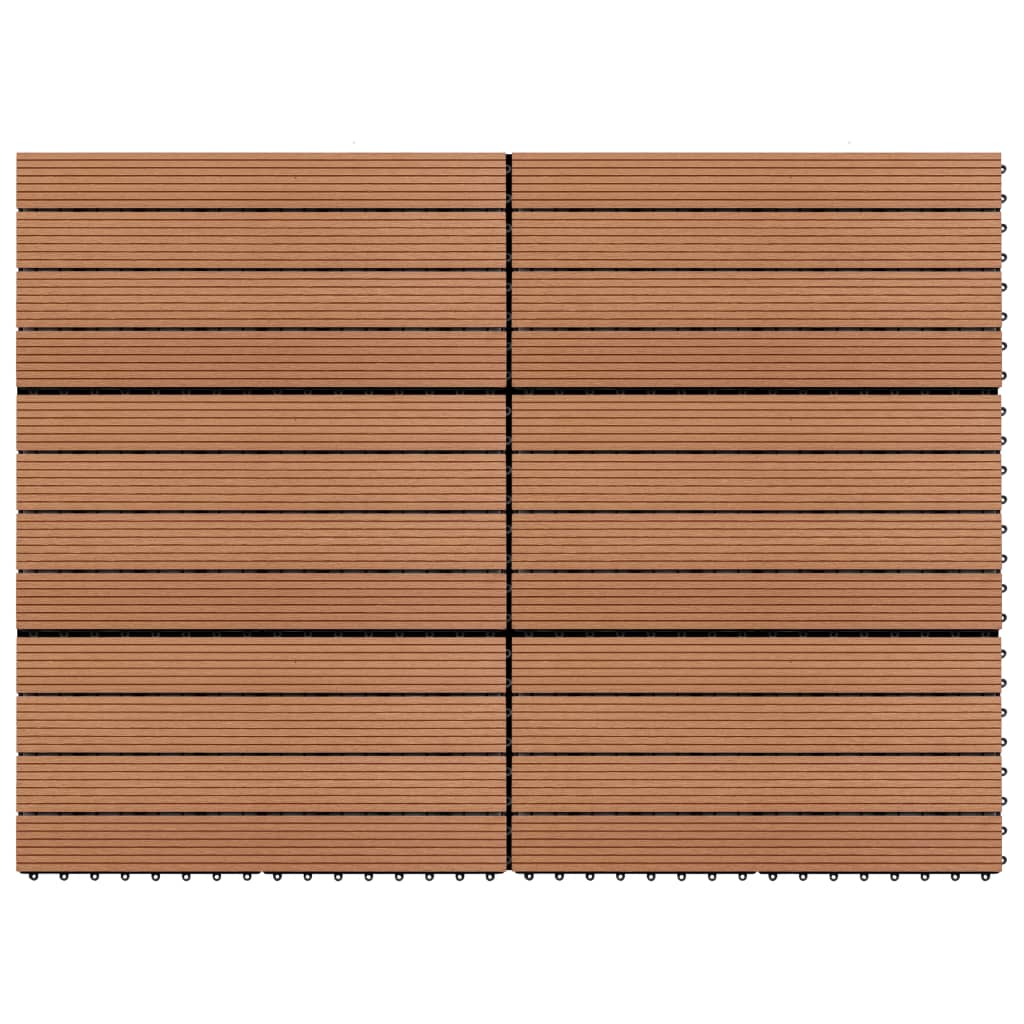 WPC Tiles 60x30 cm 6 pcs 1m² Brown