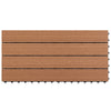 WPC Tiles 60x30 cm 6 pcs 1m² Brown