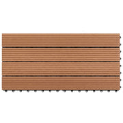 WPC Tiles 60x30 cm 6 pcs 1m² Brown