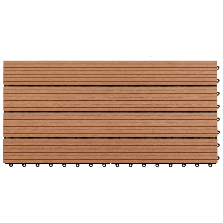 WPC Tiles 60x30 cm 6 pcs 1m² Brown