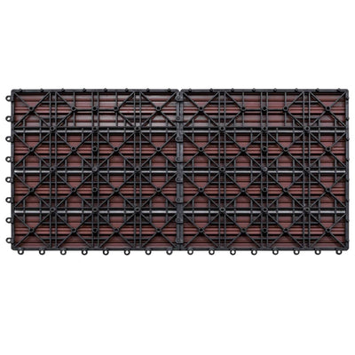 WPC Tiles 60x30 cm 6 pcs 1m² Brown