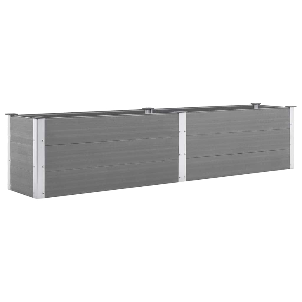 Garden Raised Bed 250x50x54 cm WPC Grey