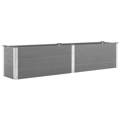 Garden Raised Bed 250x50x54 cm WPC Grey