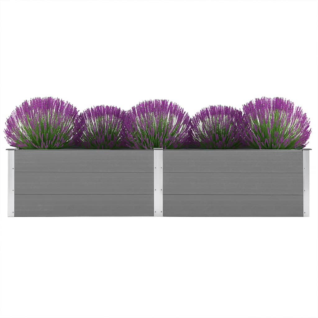 Garden Raised Bed 250x50x54 cm WPC Grey