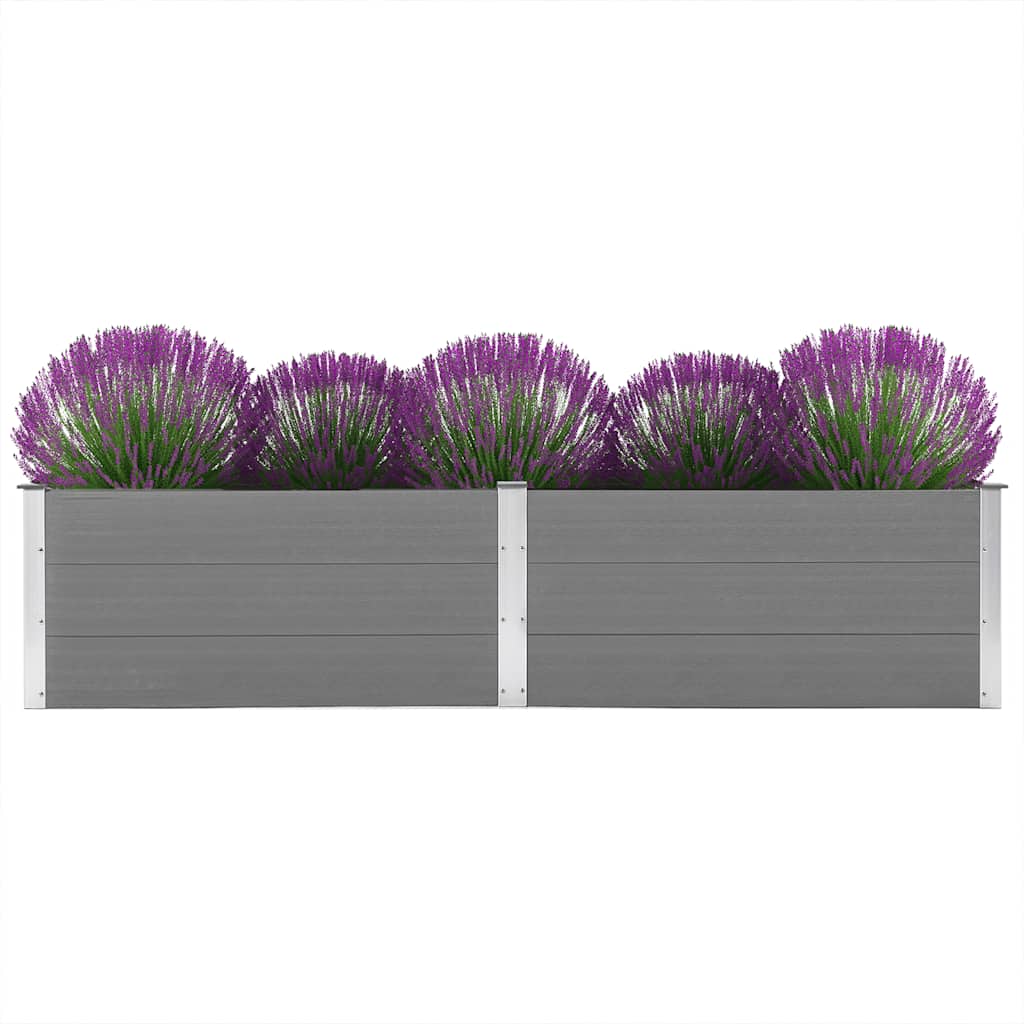 Garden Raised Bed 250x100x54 cm WPC Grey