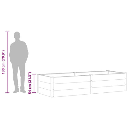Garden Raised Bed 250x100x54 cm WPC Grey
