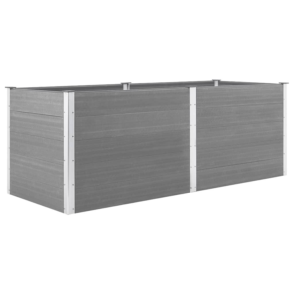 Garden Raised Bed 250x100x91 cm WPC Grey