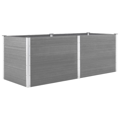 Garden Raised Bed 250x100x91 cm WPC Grey
