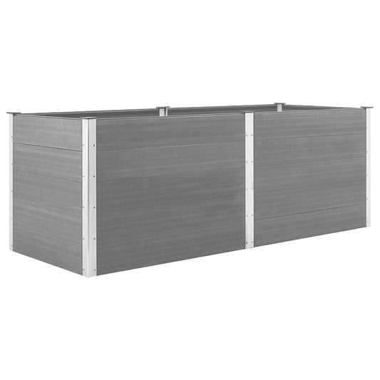 Garden Raised Bed 250x100x91 cm WPC Grey