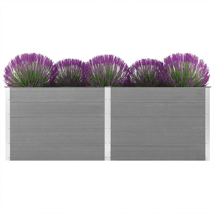 Garden Raised Bed 250x100x91 cm WPC Grey