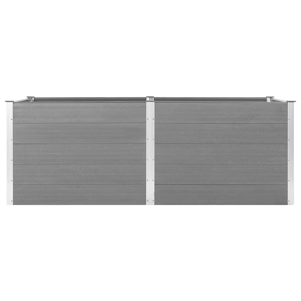 Garden Raised Bed 250x100x91 cm WPC Grey