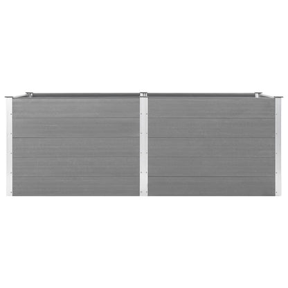 Garden Raised Bed 250x100x91 cm WPC Grey