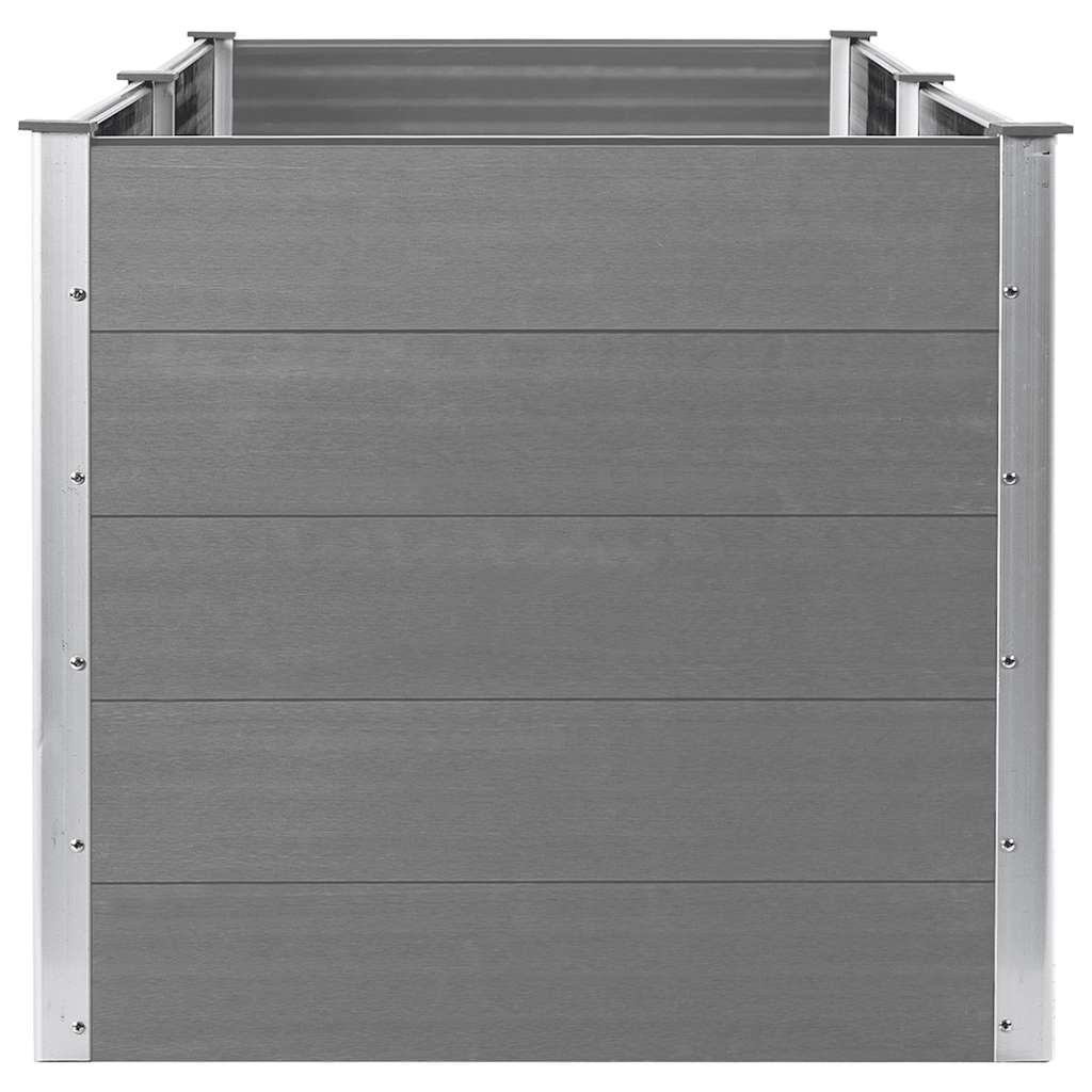 Garden Raised Bed 250x100x91 cm WPC Grey