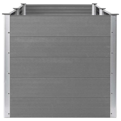 Garden Raised Bed 250x100x91 cm WPC Grey