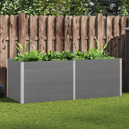 Garden Raised Bed 250x100x91 cm WPC Grey
