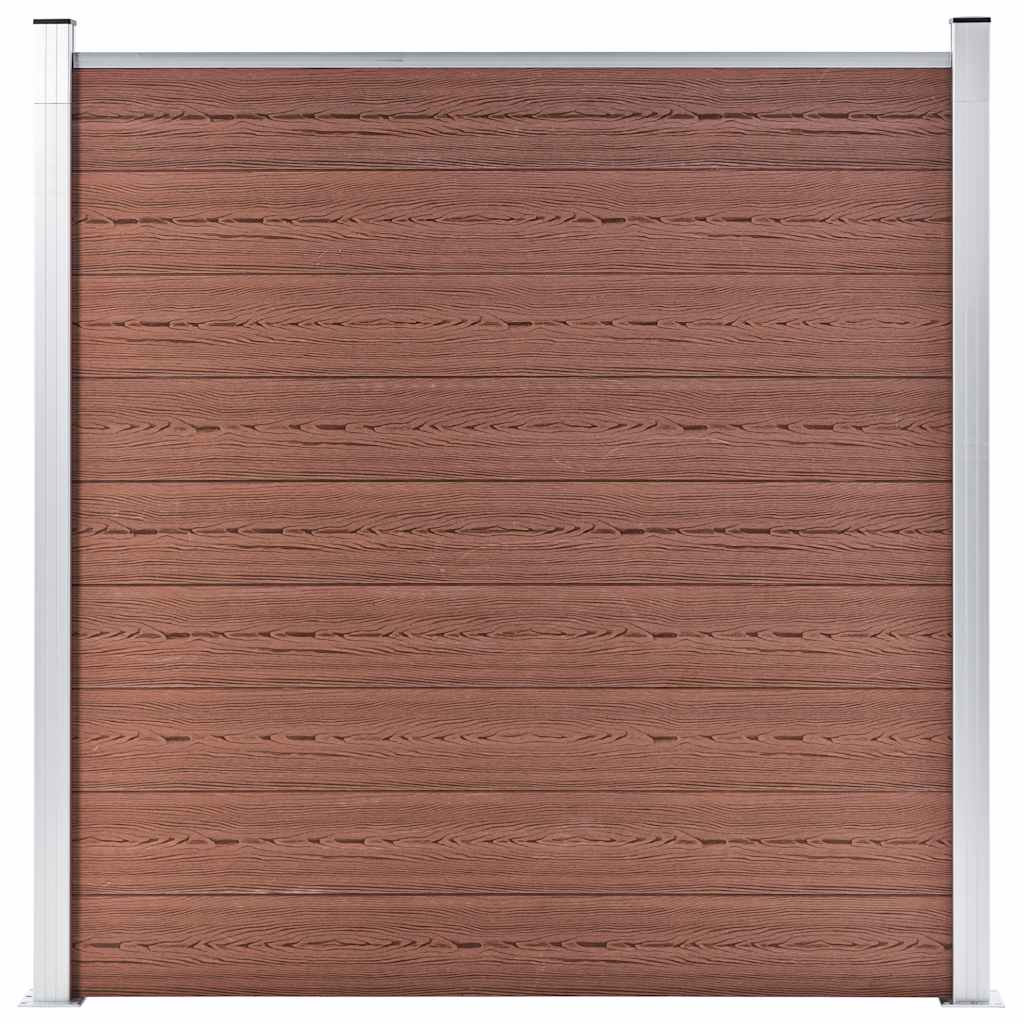 Garden Fence WPC 180x186 cm Brown