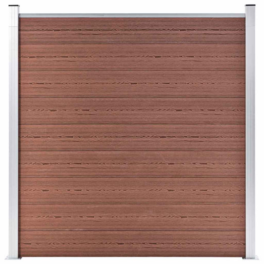 Garden Fence WPC 180x186 cm Brown