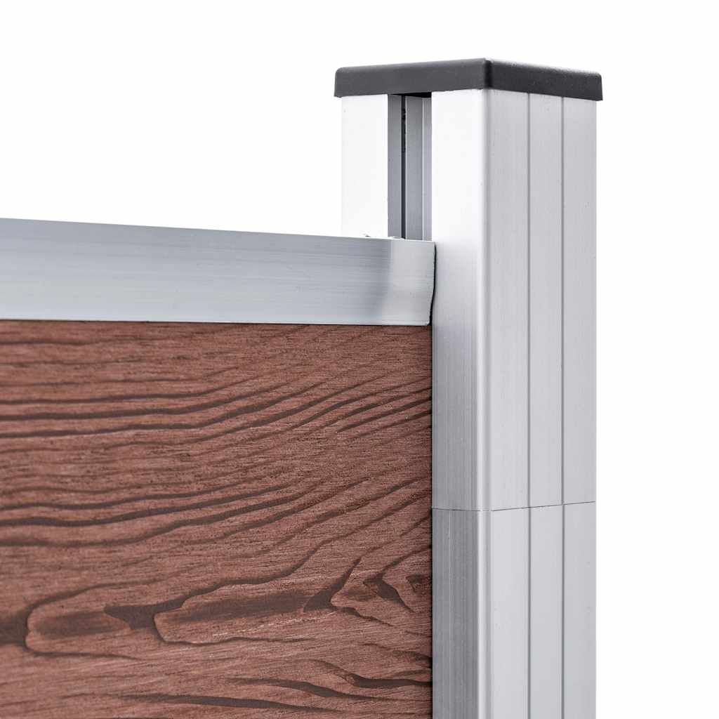 Garden Fence WPC 180x186 cm Brown