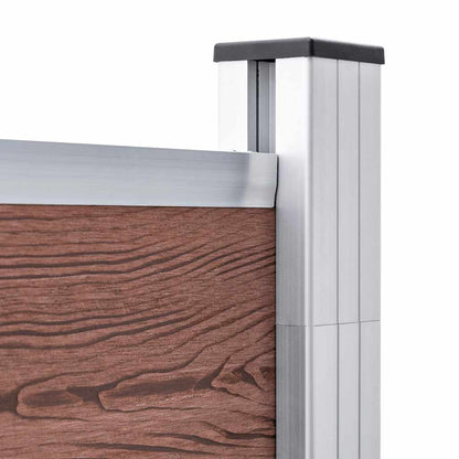 Garden Fence WPC 180x186 cm Brown