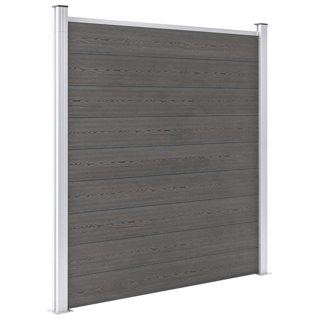 Garden Fence WPC 180x186 cm Grey