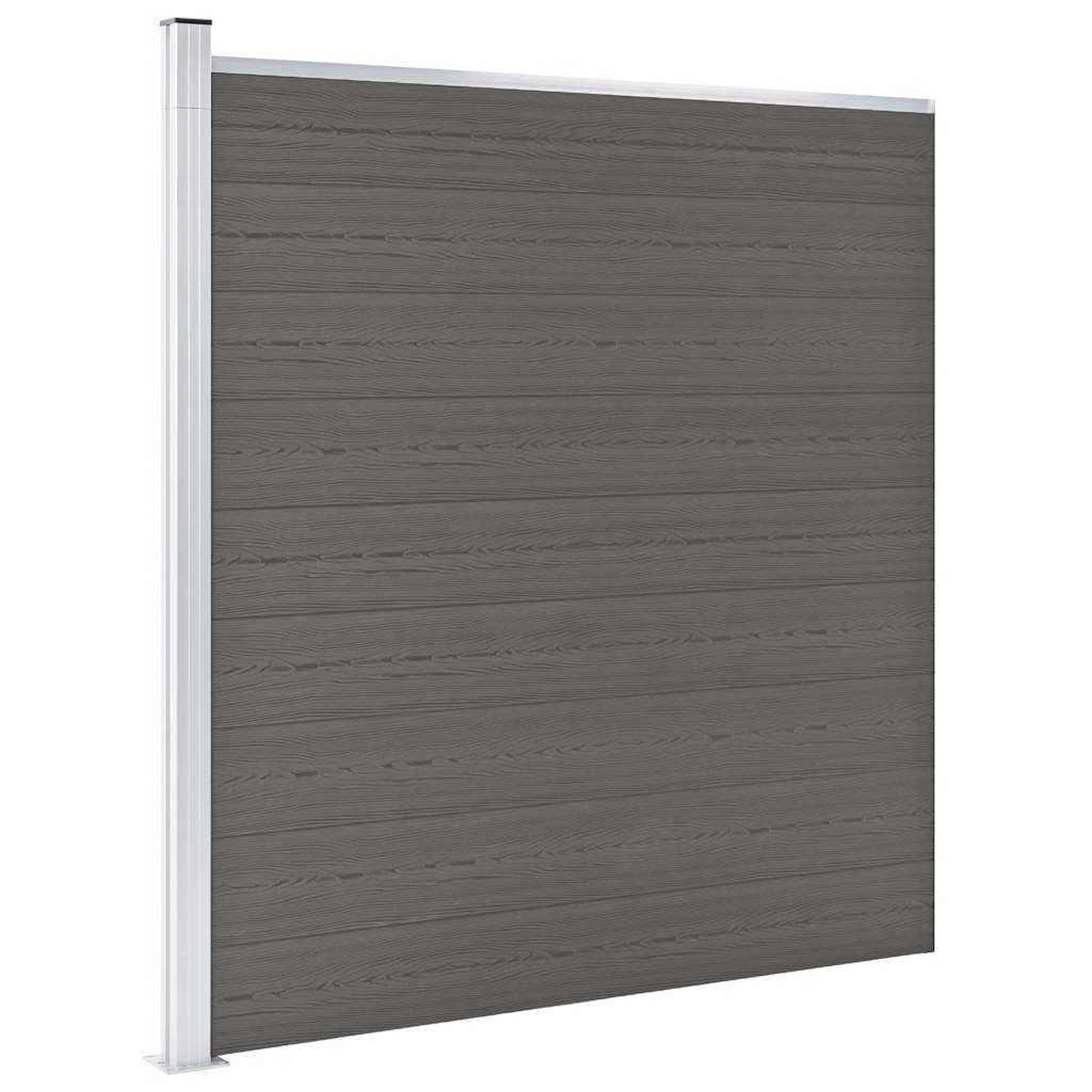 Garden Fence WPC 175x186 cm Grey