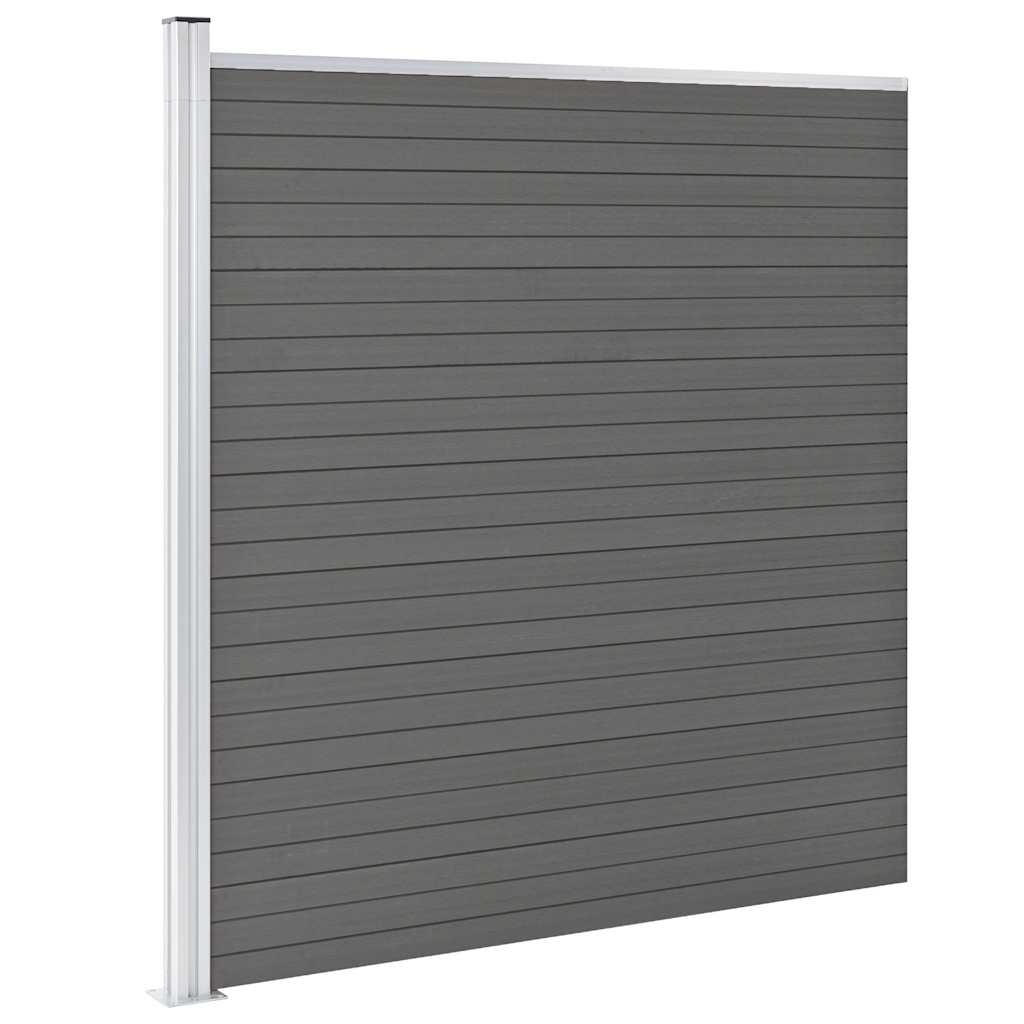 Garden Fence WPC 175x186 cm Grey