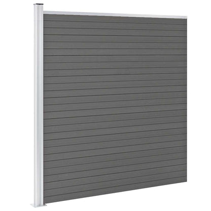Garden Fence WPC 175x186 cm Grey