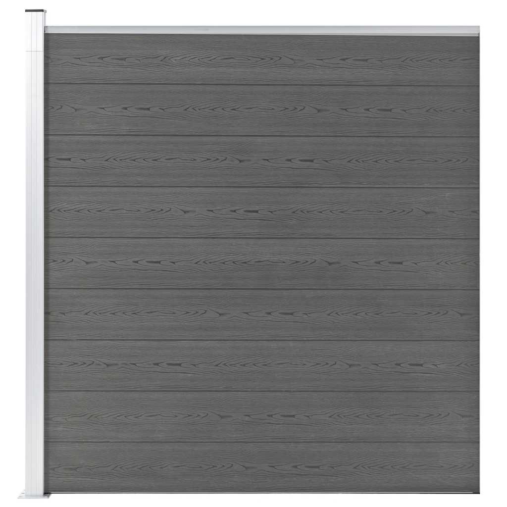 Garden Fence WPC 175x186 cm Grey